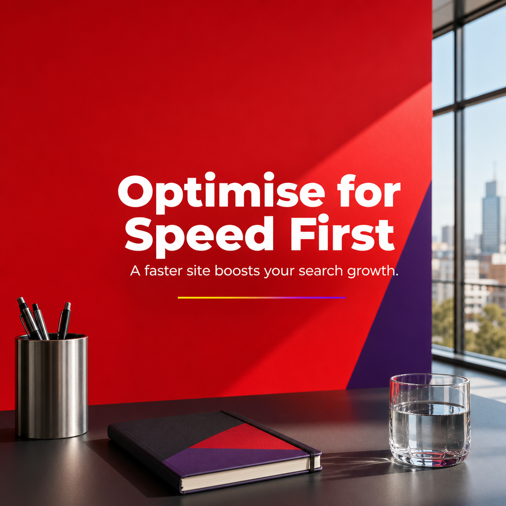 Published campaign visual: Optimise for Speed First